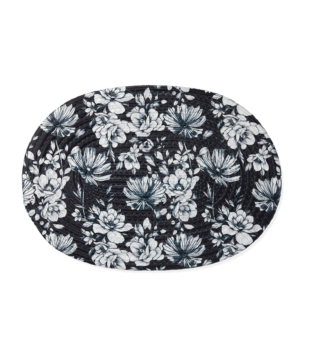 טקסטיל מטבח מודפס שחור לבן