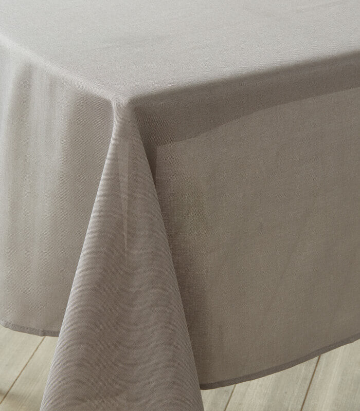 מפת שולחן דמוי פשתן, תמיר - אפור