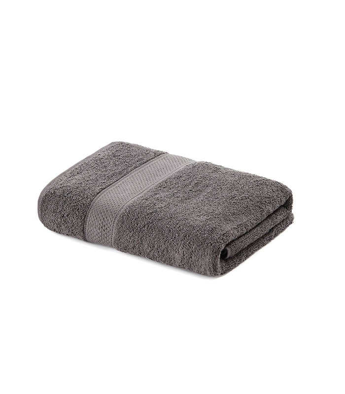 מגבת רחצה 100% כותנה, דגם קלאסיק - אפור כהה