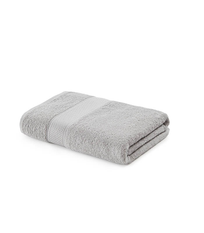 מגבת רחצה 100% כותנה, דגם קלאסיק - אפור בהיר
