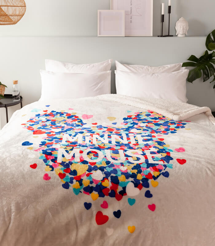 שמיכת מיקרופלנל דיסני דגם LOVE - כרבולית 127/152