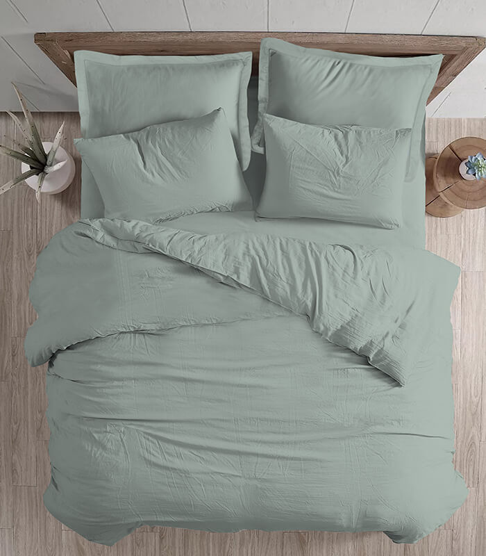 ציפה כותנה חלקה Mix&Match ירוק בהיר -