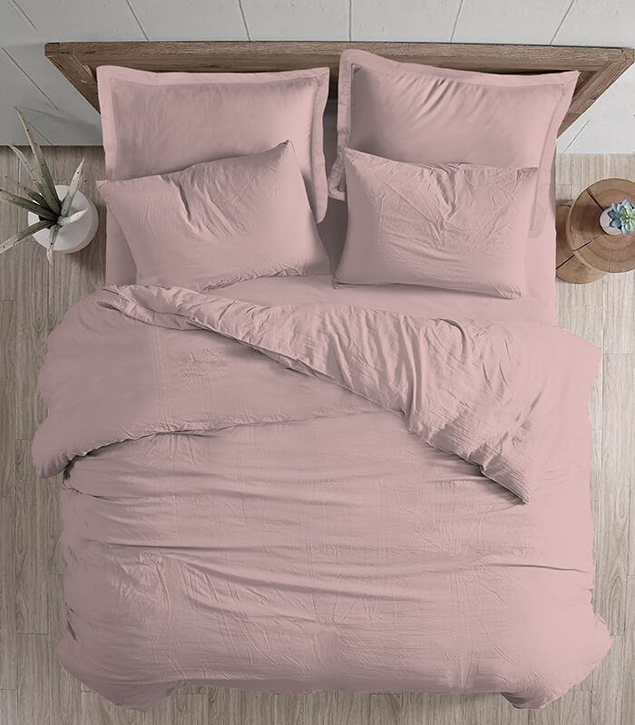 ציפה כותנה חלקה - ורוד Mix&Match