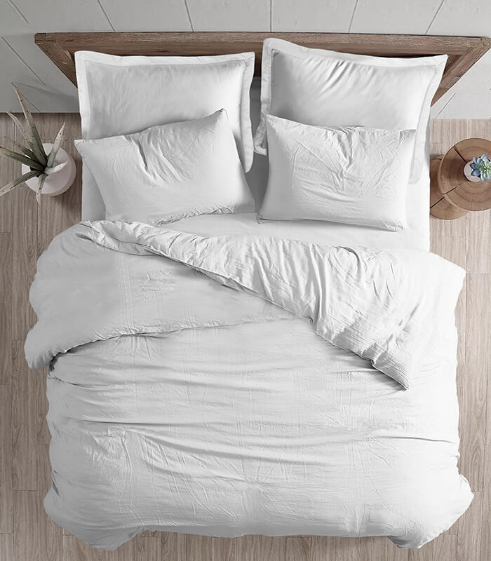 ציפה כותנה חלקה Mix&Match לבן -