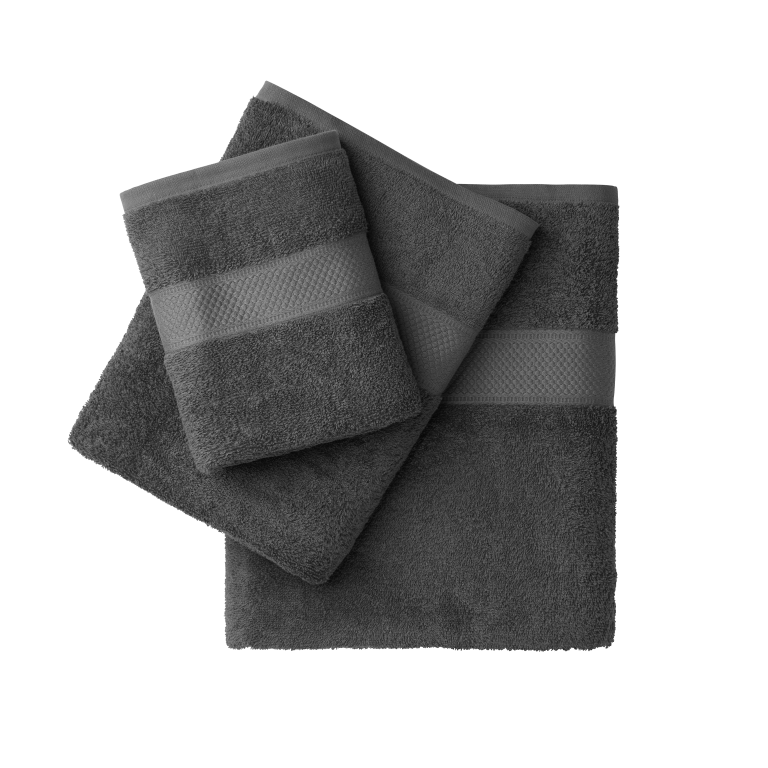 מגבת רחצה 100% כותנה, דגם קלאסיק - אפור כהה