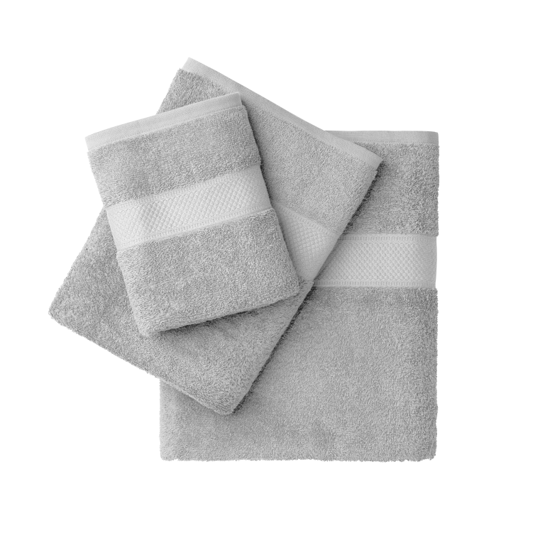 מגבת רחצה 100% כותנה, דגם קלאסיק - אפור בהיר