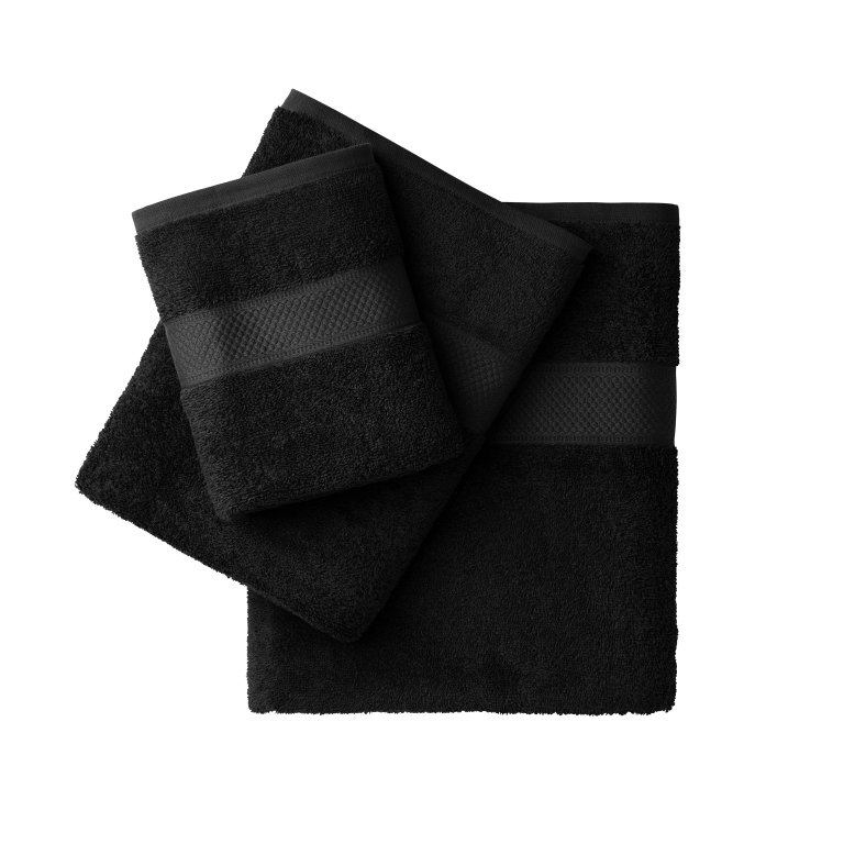מגבת רחצה 100% כותנה, דגם קלאסיק - שחור