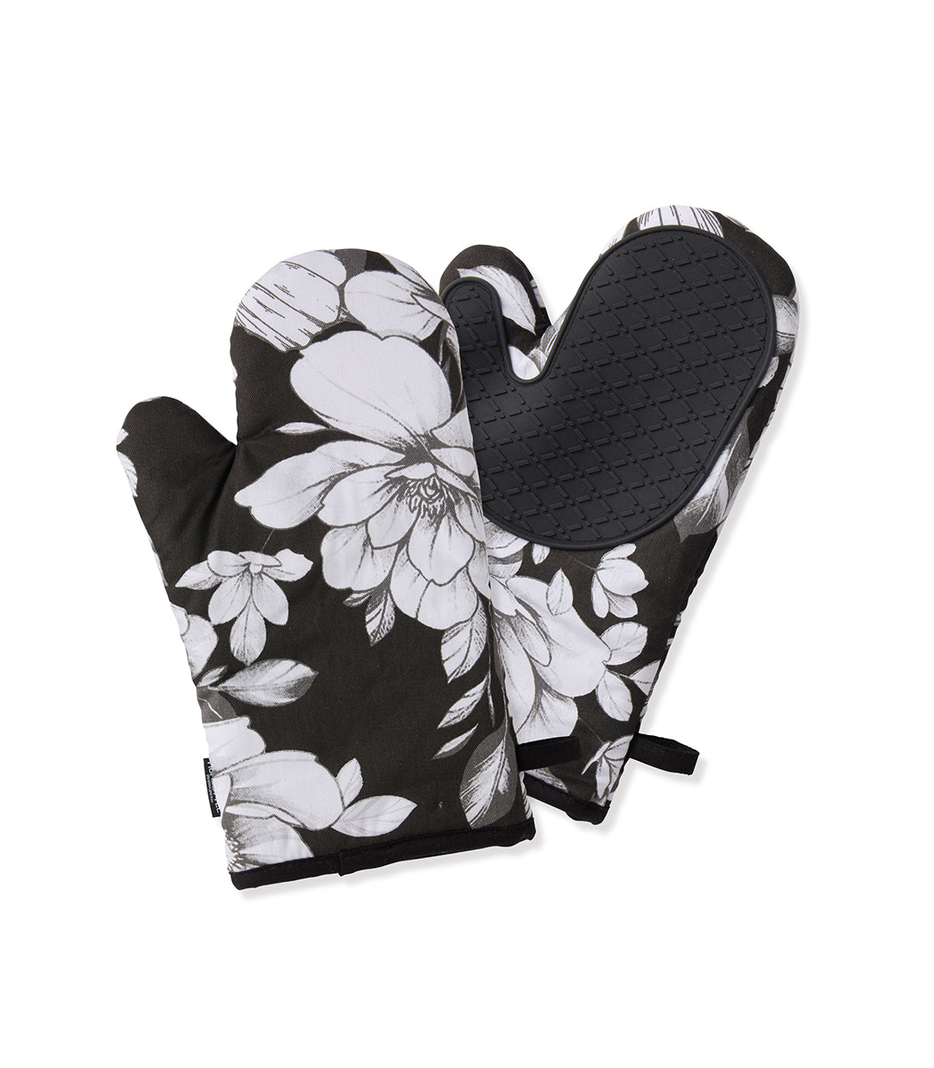 טקסטיל מטבח מודפס שחור לבן