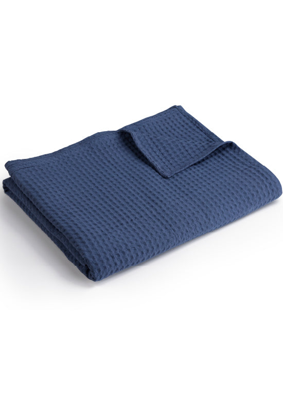 שמיכת קיץ פיקה, כותנה מנטה - כחול