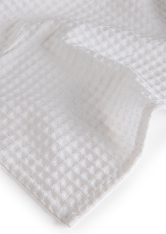 שמיכת קיץ פיקה, כותנה מנטה - לבן