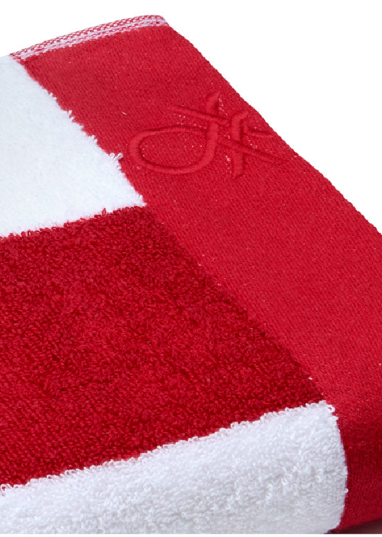 Benetton Stripes – מגבת פסים, אדום