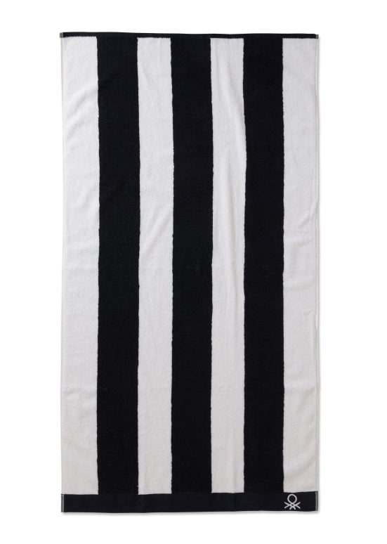 Benetton Stripes – מגבת פסים, שחור