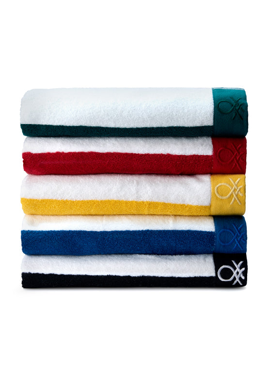 Benetton Stripes – מגבת פסים, צהוב