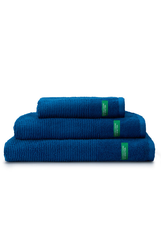 Benetton RIBS, מגבות כותנה פרימיום - כחול