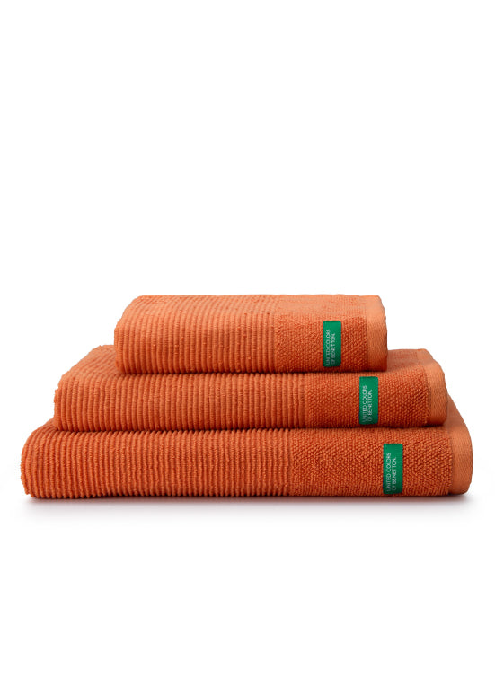 Benetton RIBS, מגבות כותנה פרימיום - כתום