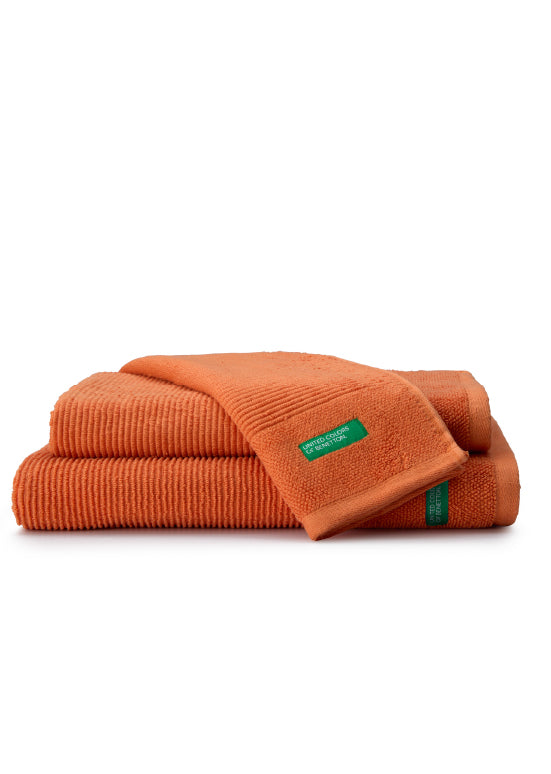 Benetton RIBS, מגבות כותנה פרימיום - כתום