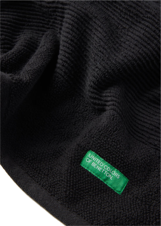 Benetton RIBS, מגבות כותנה פרימיום - שחור