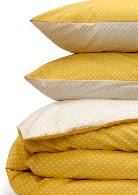 United Colors of Benetton , סט מצעים פולקה דוט - צהוב
