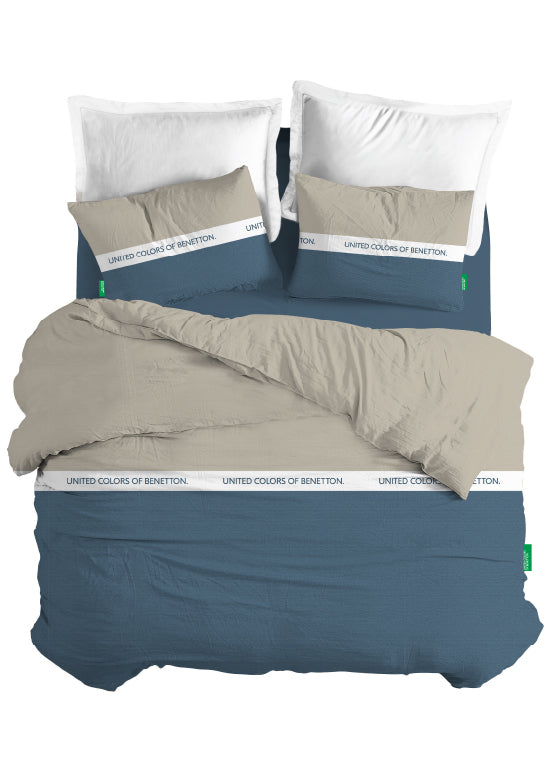 Exclusive Benetton , מצעים דו-צדדיים -פטרול/אבן