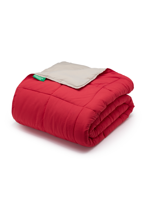 שמיכת מעבר דו־צדדית Benetton - אדום/אבן