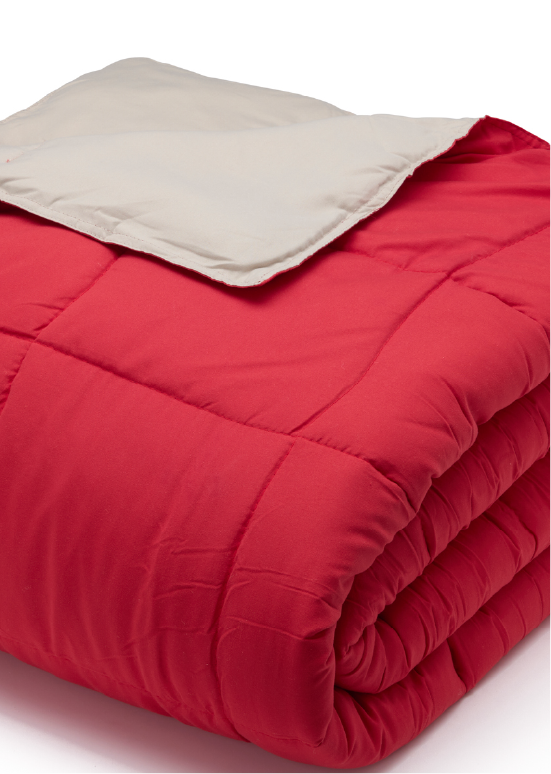 שמיכת מעבר דו־צדדית Benetton - אדום/אבן