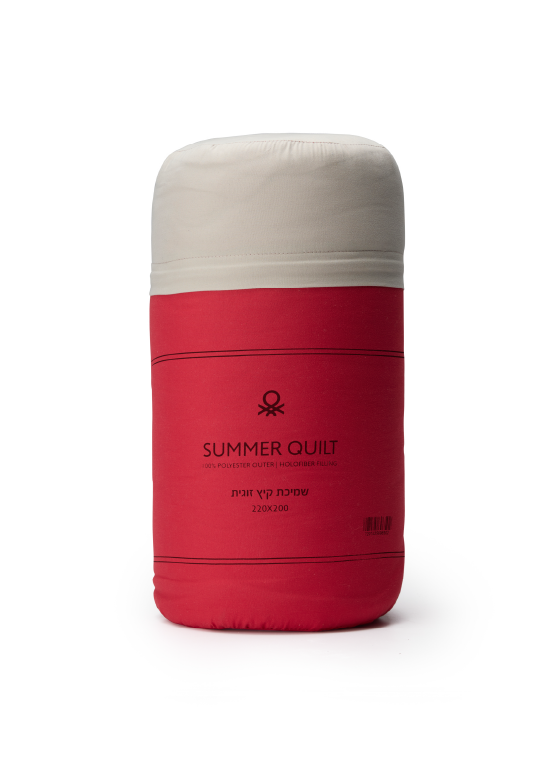 שמיכת מעבר דו־צדדית Benetton - אדום/אבן