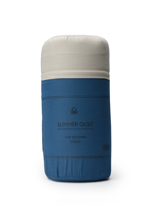 שמיכת מעבר דו־צדדית Benetton - פטרול/אבן