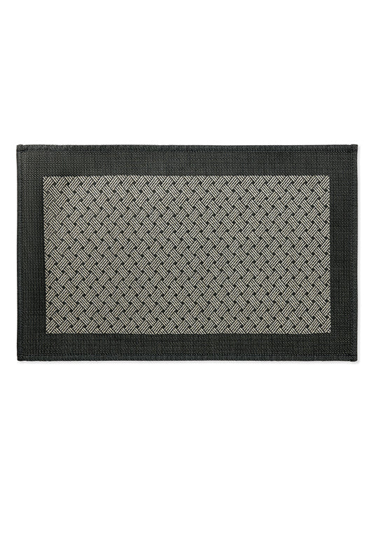 שטיח מטבח, טקסטורה קלועה - אפור כהה