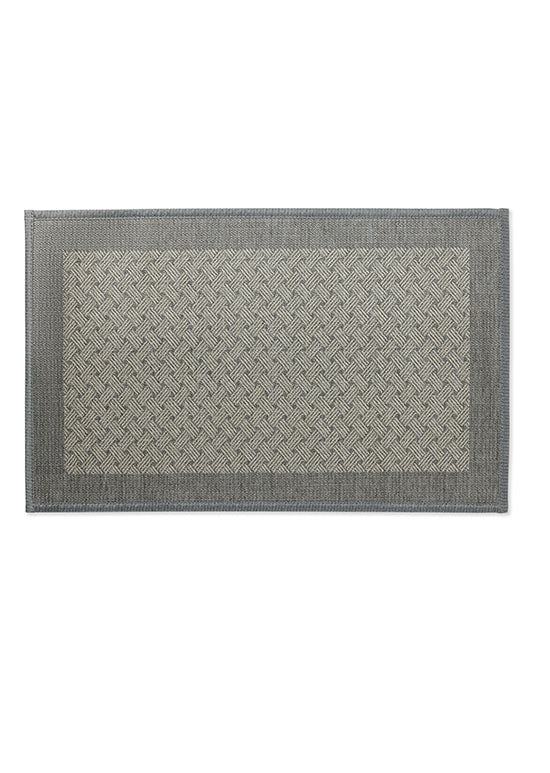 שטיח מטבח, טקסטורה קלועה - אפור בהיר