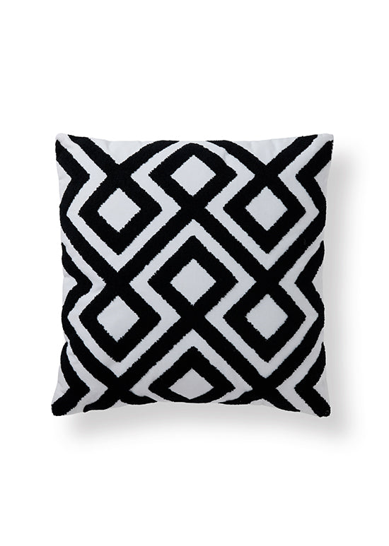 כרית נוי, דגם גפן - לבן ושחור