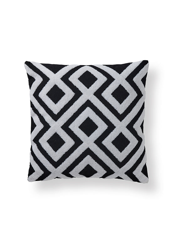 כרית נוי , דגם גפן - שחור ולבן