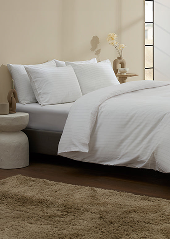 סט מצעי סאטן, אינפיניטי - לבן