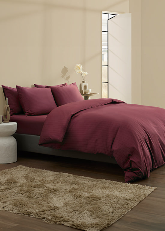 סט מצעי סאטן, אינפיניטי - בורדו