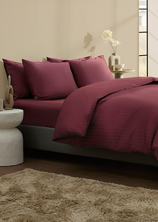 סט מצעי סאטן, אינפיניטי - בורדו