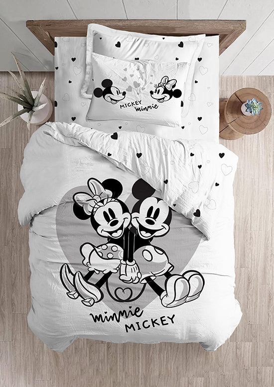 מצעי כותנה לילדים, מיקי ומיני מאושרים