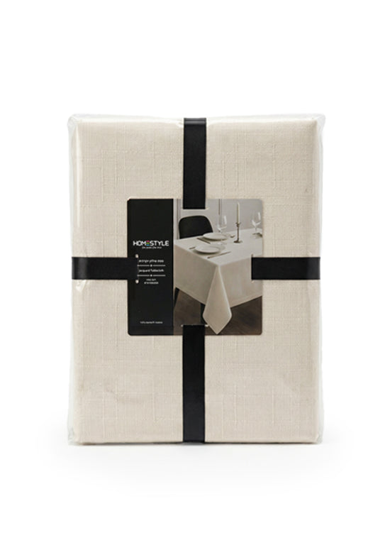 מפת שולחן מהודרת, משי - קרם