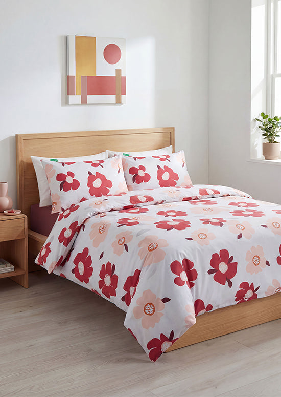 Benetton Botanic Collection סט כותנה בוטני - אדום