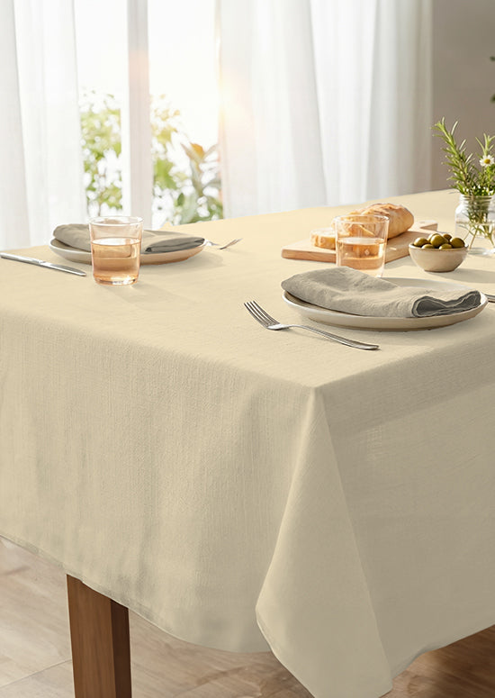 מארז מפת שולחן ומפיות, אלינור - זהב/אוליב