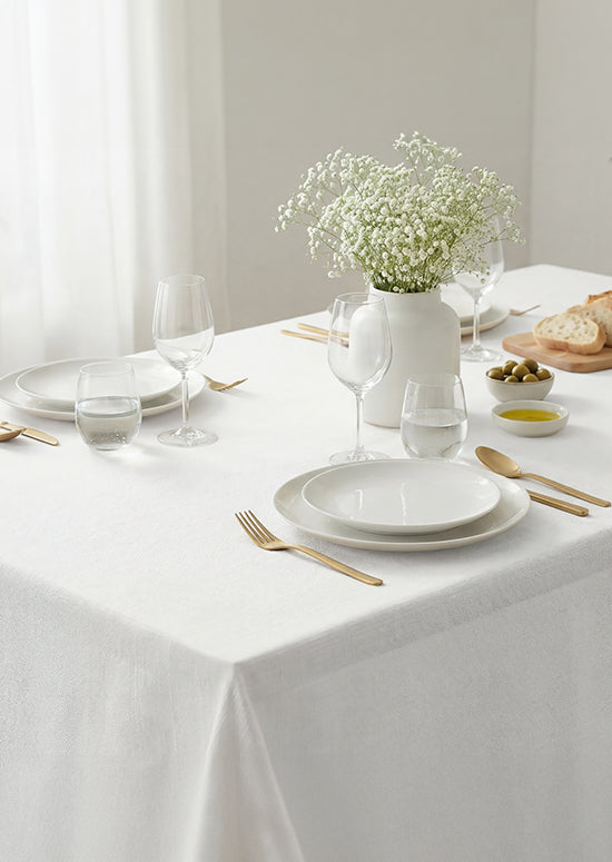 מפת שולחן אנאבל - לבן