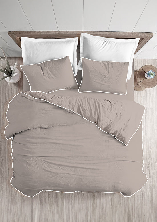 סט מצעי פרקל כותנה GALLER, עמנואל - מוקה