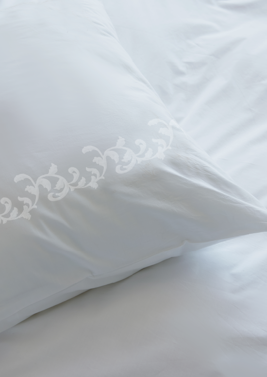 סט מצעי פרקל כותנה CHIC, קוסמו - לבן