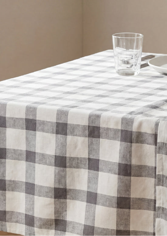 מפת שולחן, נוי - אפור