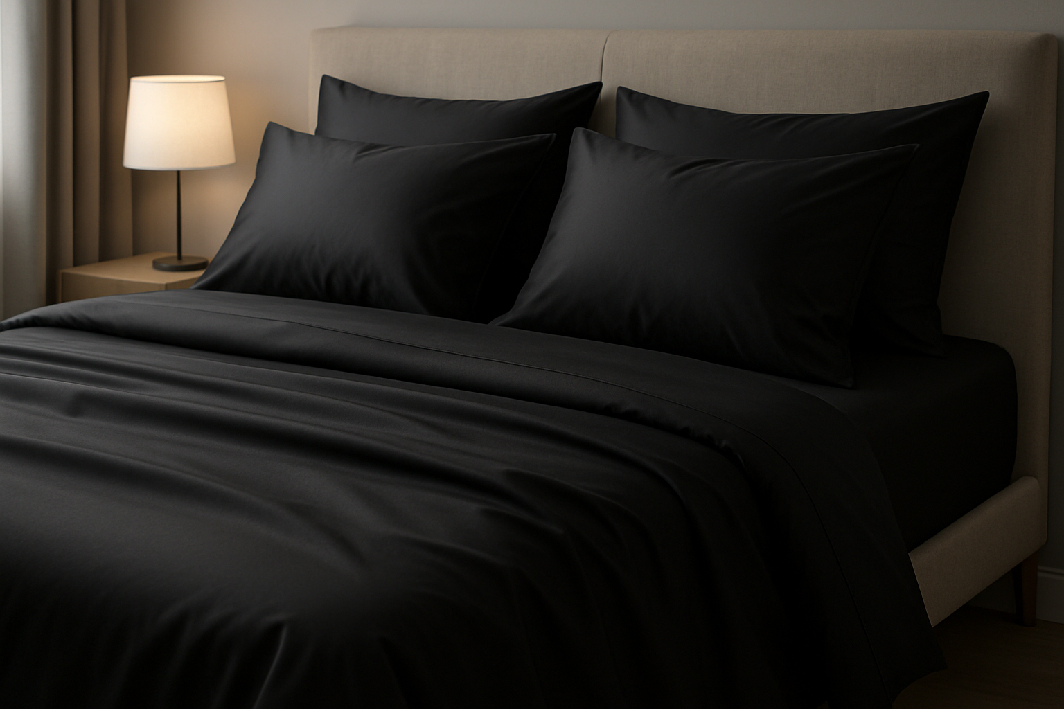 מצעי מיטה שחורים