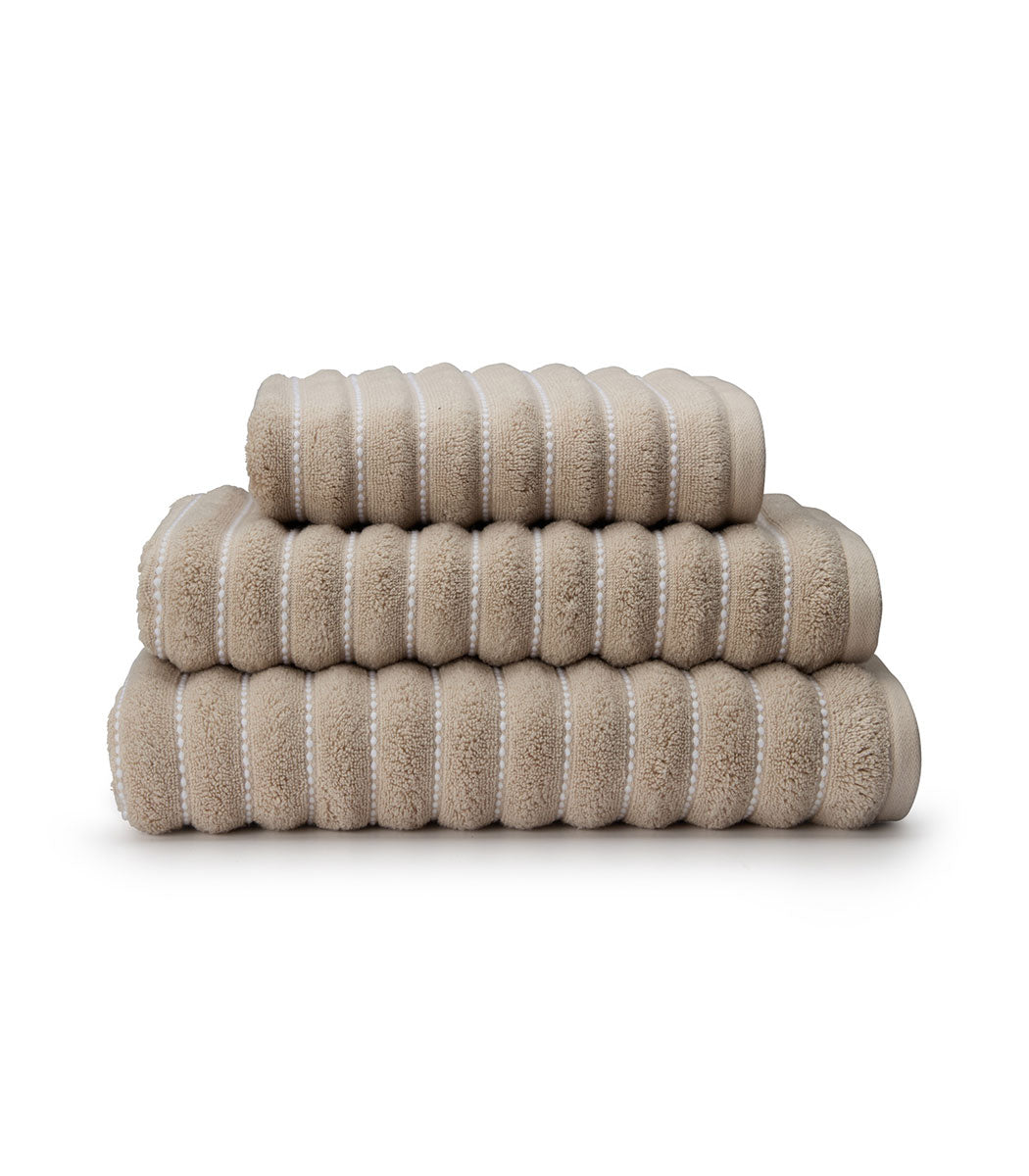 מגבות רחצה, דגם דנובה - אבן ולבן