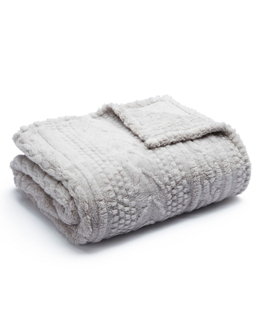 שמיכת חורף, דגם קרולינה - אפור