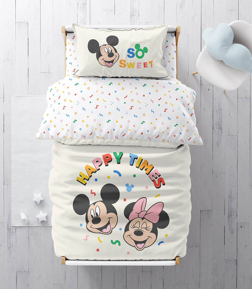 סט מצעי כותנה למיטת מעבר, מיקי מנצח