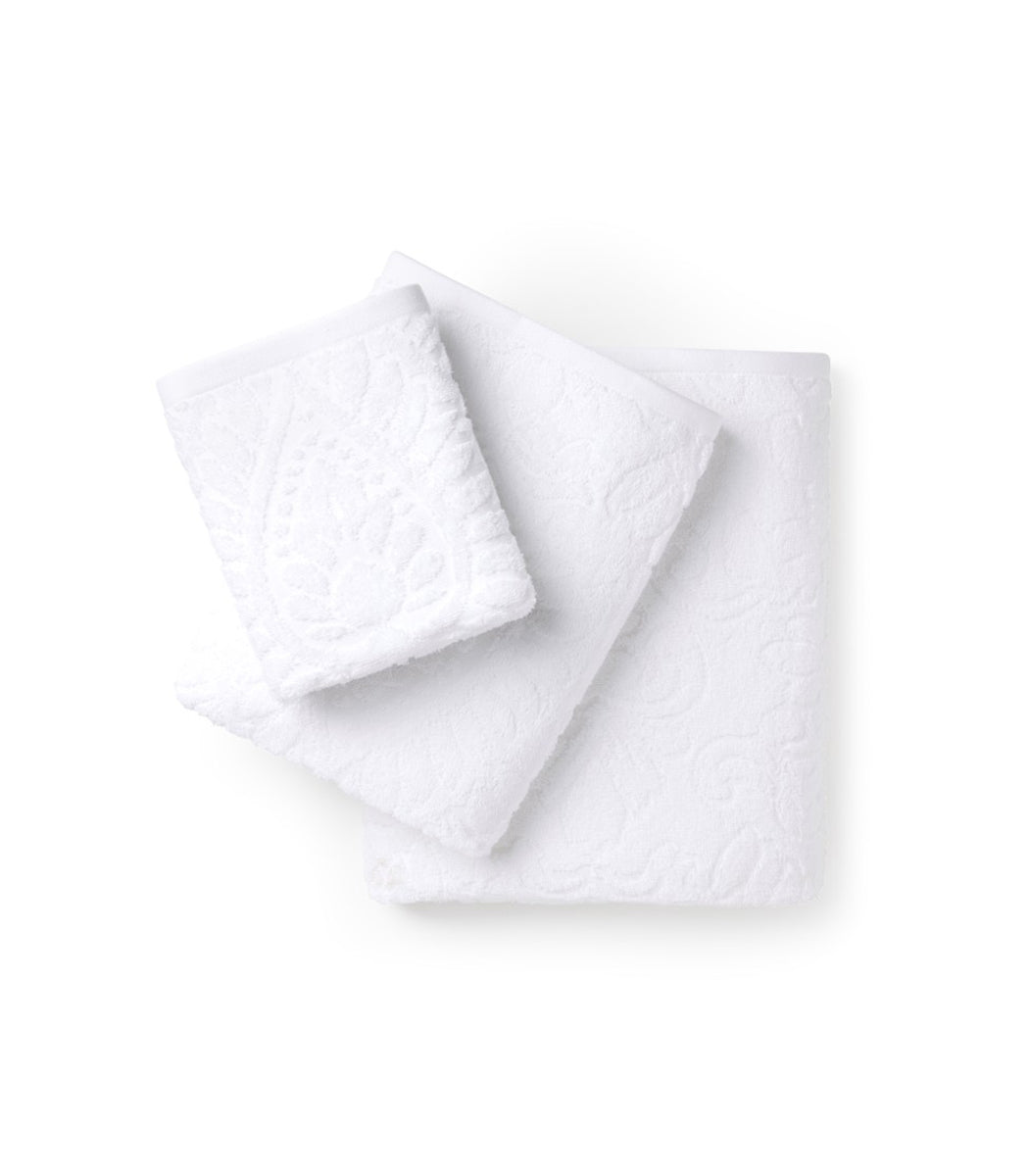 מגבות רחצה ג'קארד, דגם נגה - לבן