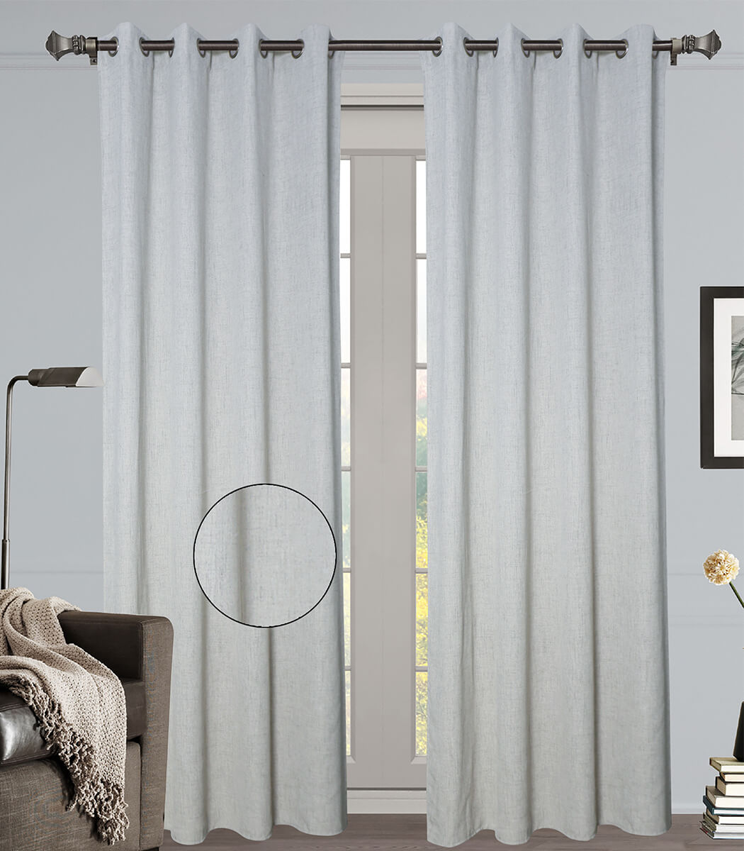 וילון בד, דגם עומר - אפור בהיר