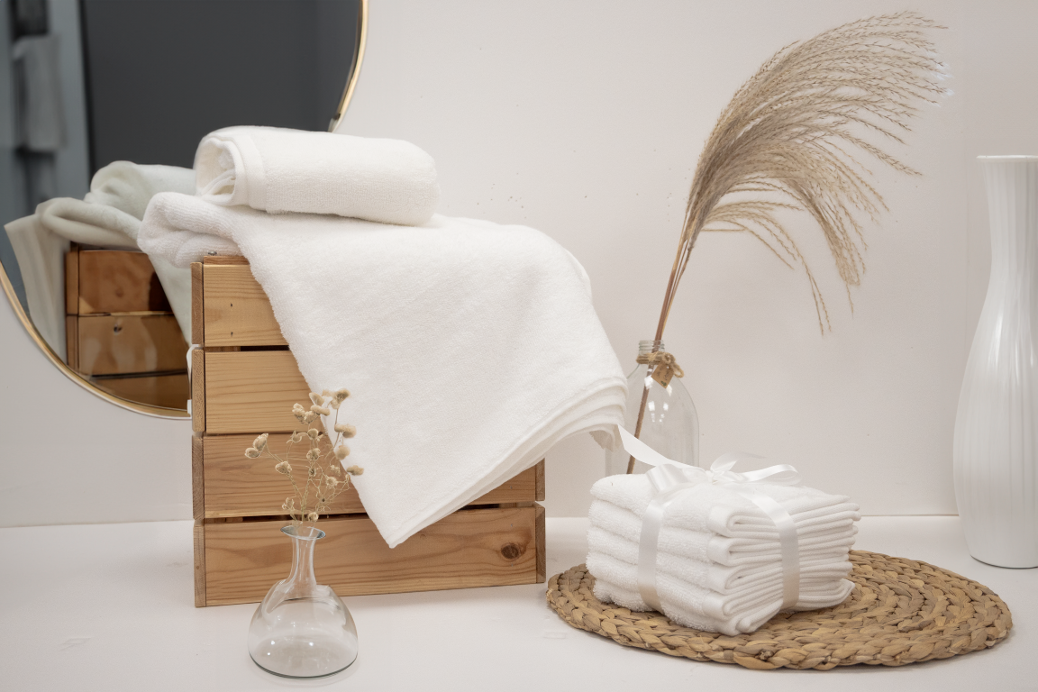 מגבות חלקות פרימיום ג'נבה לבן