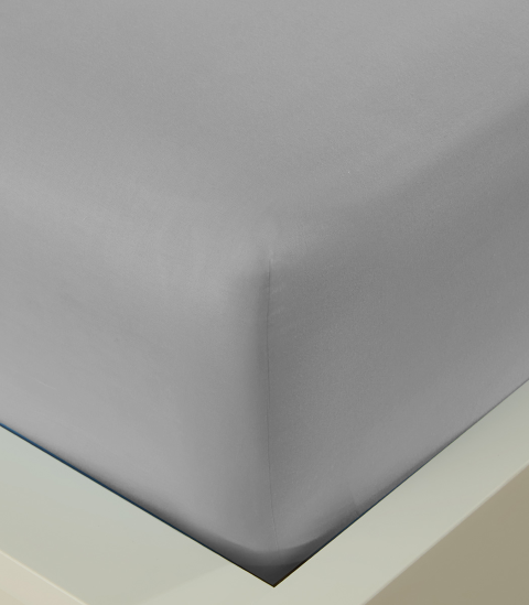 סדין כותנה חלק - אפור בהיר Mix&Match